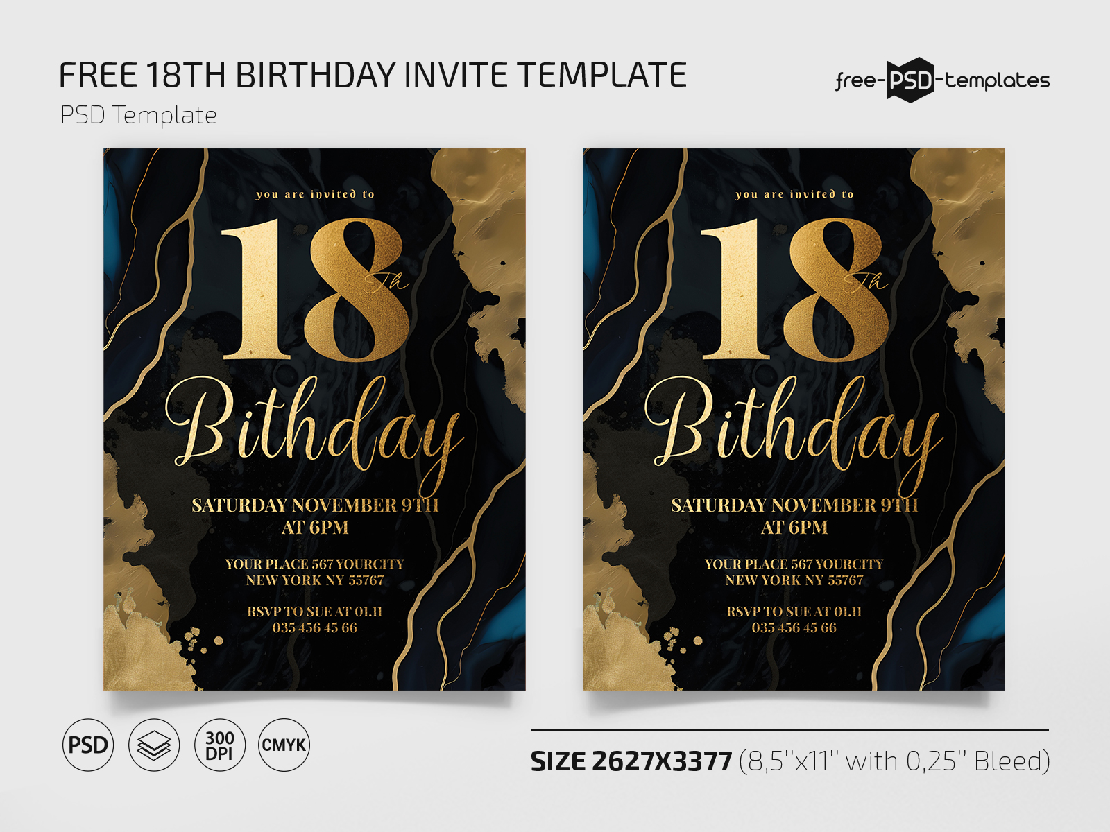 18th birthday invitation deals template