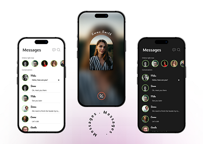 Messaging App Design📱 app clean dailyui design graphic design minimal mobile ui ux