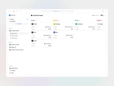 Stratis UI - Project Kanban cards checkbox clean design details grid interface kanban list menu minimal navigation project settings simple ui ui design ux ux design web