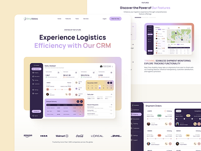 ShipMates - Landing for Logistics CRM business site design landing landing page logistics ui ux web website