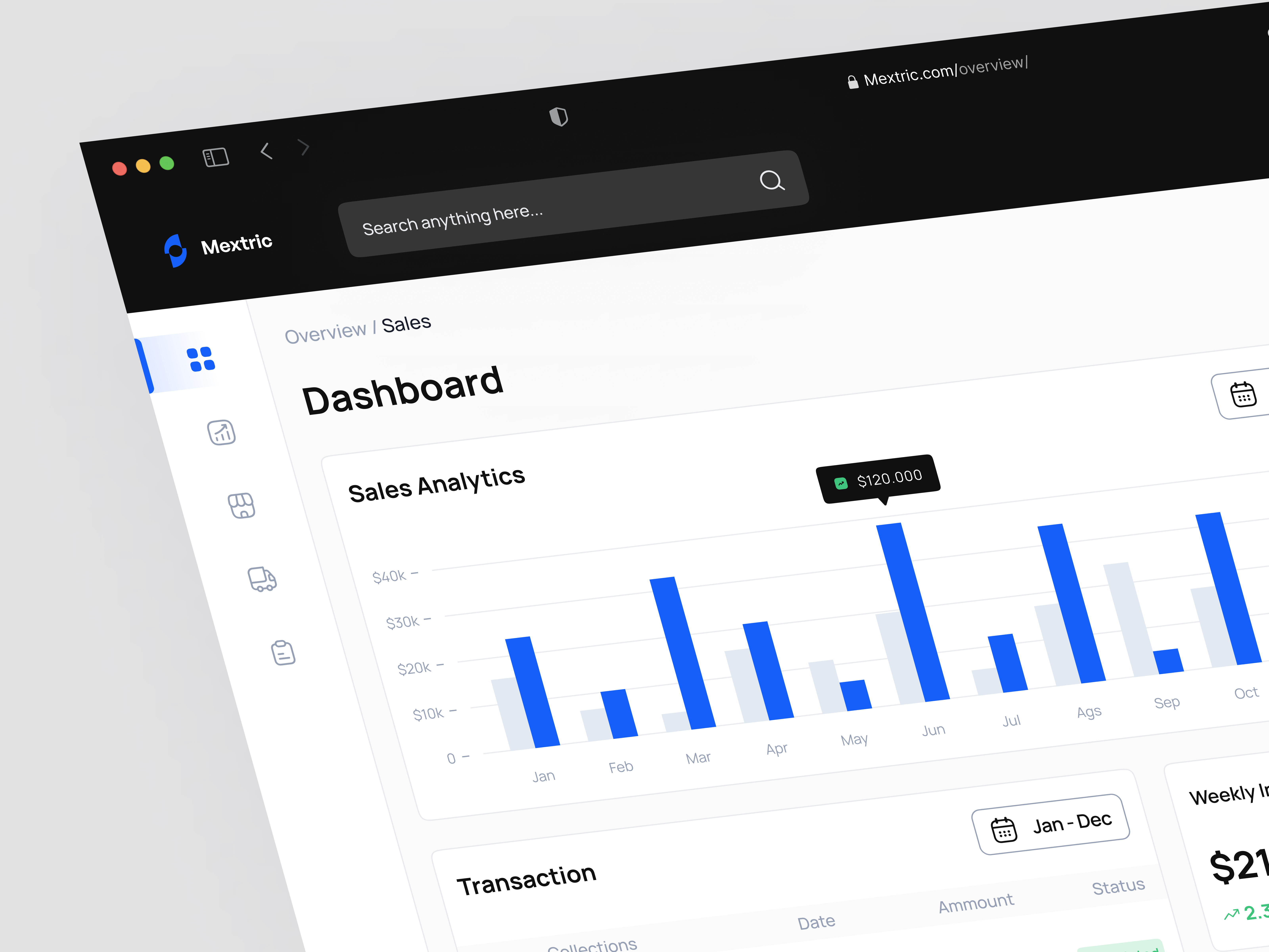 Mextric - Sales Report Dashboard admin dashboard admin panel admin ui analytics business chart dashboard data data dashboard graphs management order dashboard saas sales sales management stats ui ux webapp website