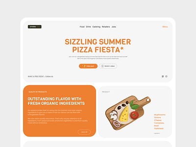 Food Landing page clean delivery food delivery service food and drinks landing page design marketplace order products promo landing page restaurant website