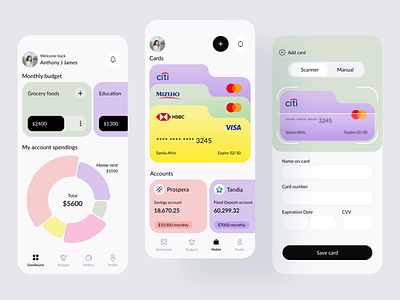 Fintech App app bank card banking card clean corporate card credit card finance finance management fintech fintech app fintech saas mobile banking monthly budget personal finance saas savings ui ux wallet