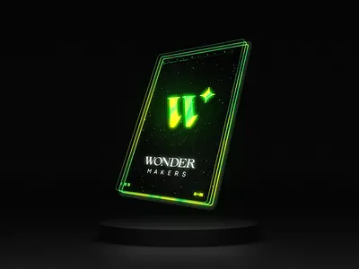 Wonder Makers rebrand animation brand branding design gradient graphic design logo neon nft card