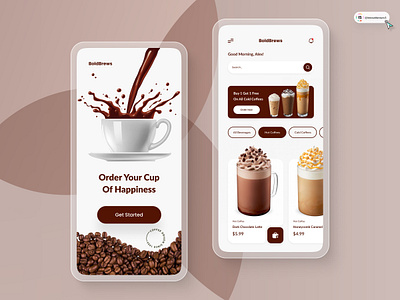 Coffee App Design 3d animation art branding coffee delivery digitaldesign flatdesign graphic design icon illustration innovationsync logo mobile motion graphics nft product design typography ui vector webdesign