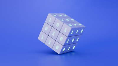 Binary code on cubes 3d algorithm binary code cube cubes logic
