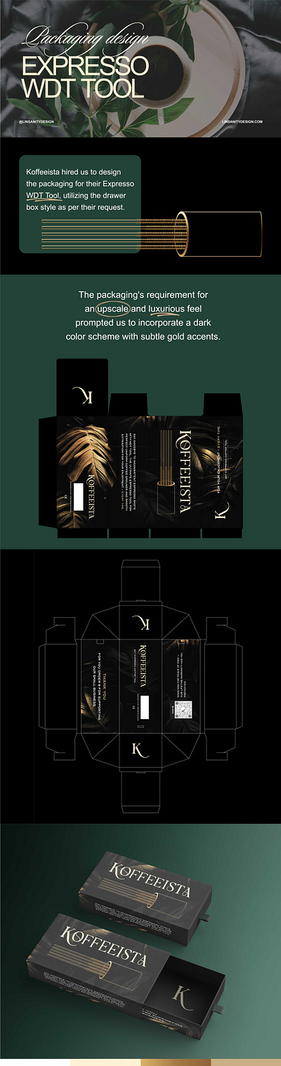 Koffeeista Espresso WDT Tool Packaging Design art direction brand specialist branding design graphic design illustration logo logo design packaging design