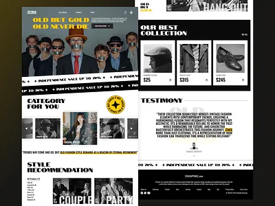 ZENIX - Fashion Brand Website Design black and white design black and white web design fashion brand design fashion website design old fashion web design old website design retro website design ui uiuxdesign uiuxwebdesign uiwebdesign user interface vintage brand design vintage fashion brand web design website design