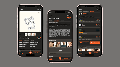 Product details page app dark design figma jewellery pdp store ui ux