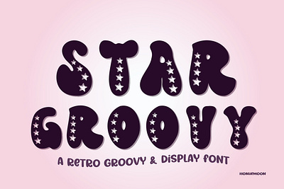 Star Groovy display font groovy retro vintage