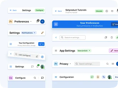 Expert Tips: App Settings UI Design Made Easy app app bar appbar configuration design hamburger menu nav navigation panel settings toolbar top bar top nav ui ui kit