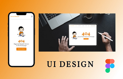 404 Page UI Design 3d animation branding design figma graphic design icons illustration logo motion graphics typography ux ui ux ux design