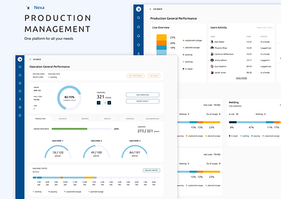 Nexa - production management platform app ui ux web design