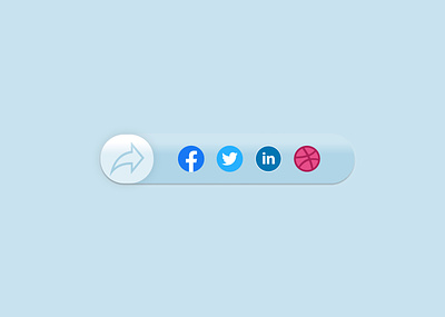 Social share button app branding button dailyui design dribbble facebook linkedin socialshare twitter typo typography ui
