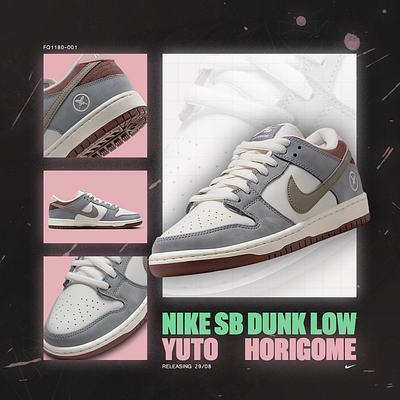 Nike SB Dunk Low Yuto Horigome | FQ1180-001 dunk graphic design nike shoes trainers typography yuto horigome