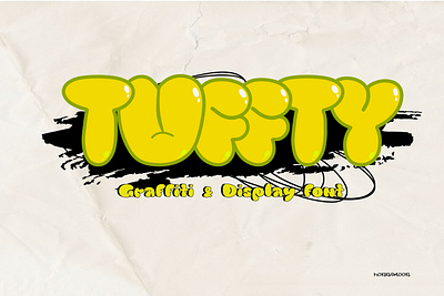 Tuffty advertising fonts custom font decorative font design fonts graffiti