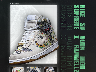 Nike SB Dunk High Supreme Rammellzee | FD8779-100 dunk dunk low graphic design nike nike dunk nike sb nike sb dunk nikesb rammellzee shoes supreme trainers typography