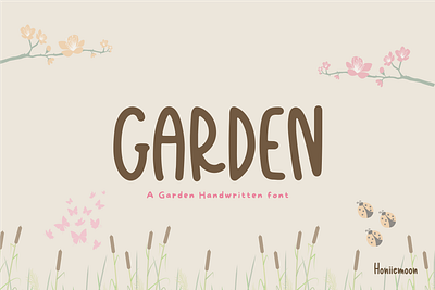 Garden beautiful fonts kids font simple fonts