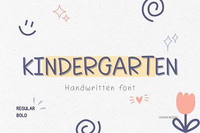 Kindergarten beautiful fonts kids font simple fonts