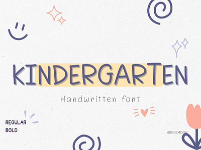 Kindergarten beautiful fonts kids font simple fonts