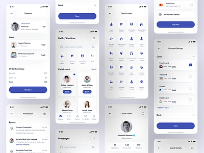 Personal Coach Booking Mobile App app design coach daily goals exercise exercises fitnes graphic design health tracker healthy lifestyle landing page mobile app personal coach popular design shahinurstk02 sport tracker trainer training uiux wellness