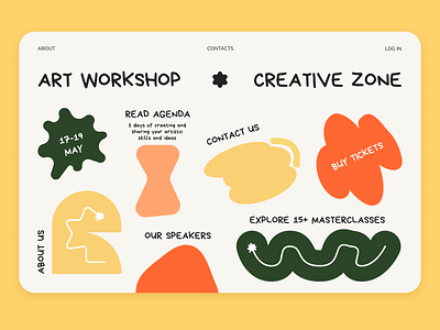 Art Workshop Landing design ui