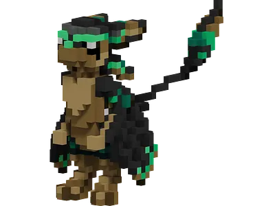 Voxel art animal 3d game art graphic design magicavoxel pixel art voxel art