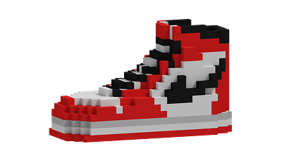 Voxel shoe 3d game art graphic design magicavoxel pixel art voxel art