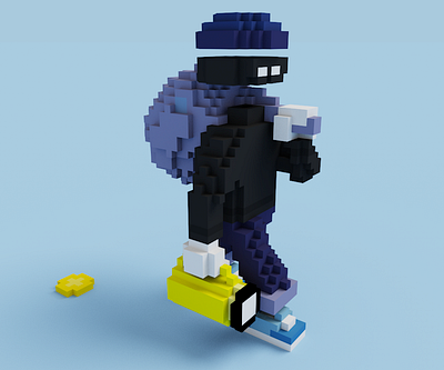 Voxel characters 3d design game art graphic design magicavoxel pixel art voxel art