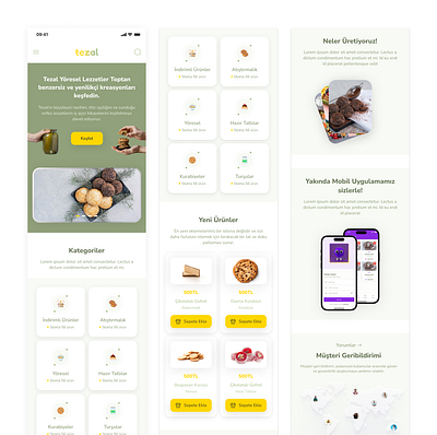 Tezal Web Responsive Mobil app design figma landingpage mobil responsive ui ux web