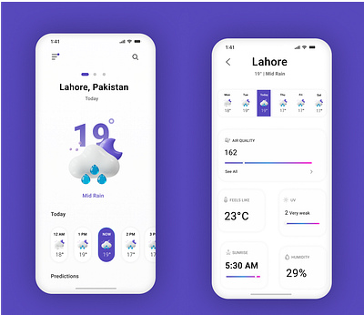 Weather App UI app design ui ux