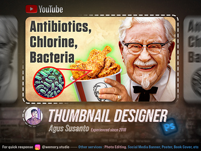 Thumbnail Design - Fried Chicken graphic design manipulation midjourney photoshop thumbnail youtube thumbnail