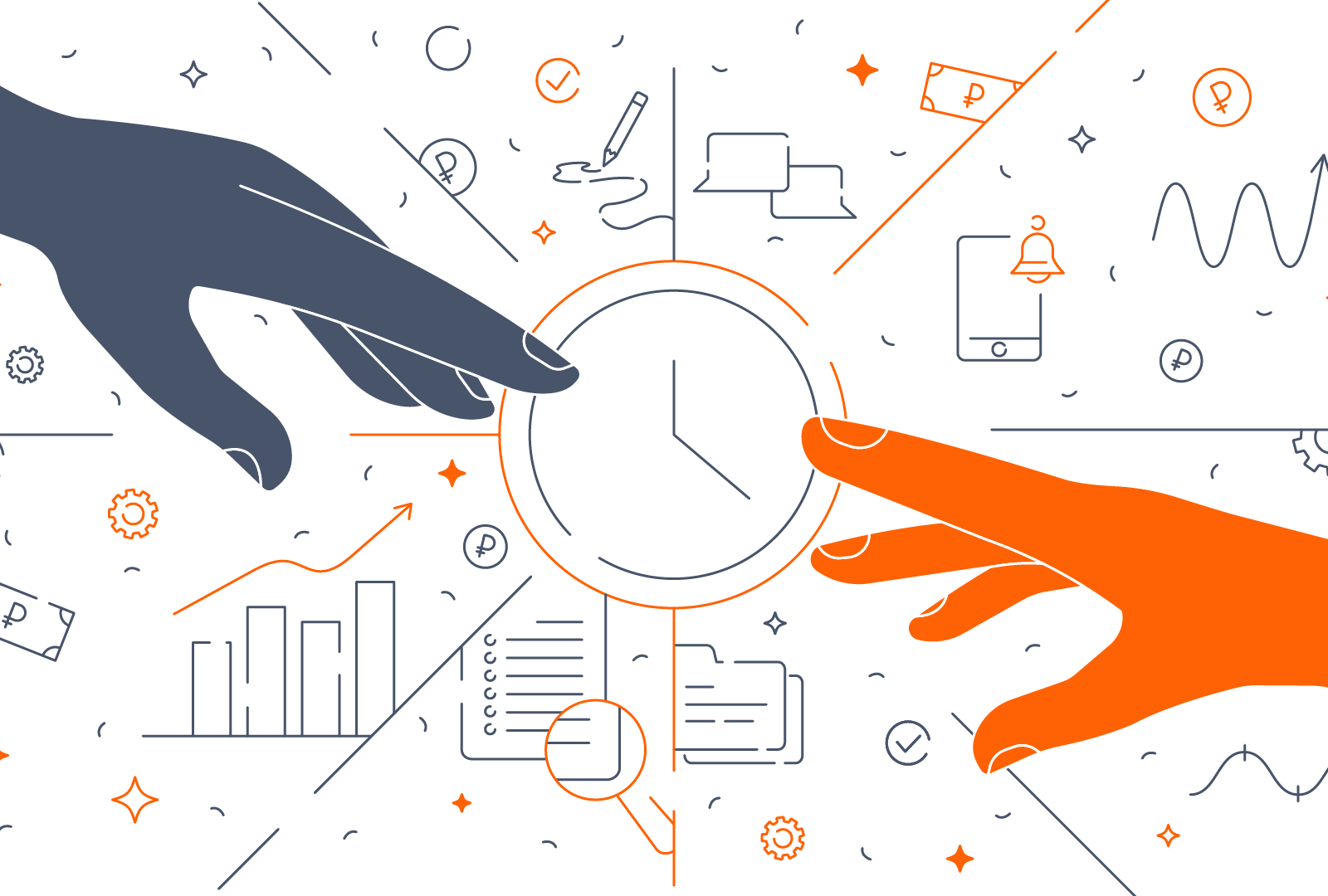cover of the project management course by camila masloboeva on Dribbble