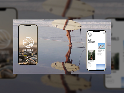 Mobiles for SurfSoul Outfitters after effects animation design ui webdesign