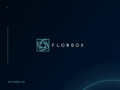 Flowbox – Branding animated branding ci flowbox futuristic hud logo minimal outline visual identity