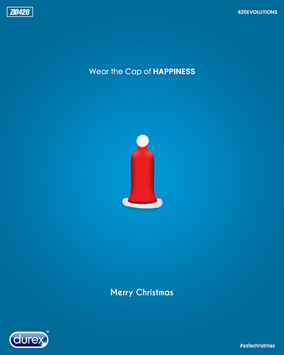 Merry Christmas #durex blue branding concept art condomad design graphic design minimalistic design poster protaction safe simple