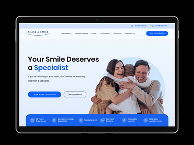 Dental Care | Health Website dent dental design figma health health care landing ui ux