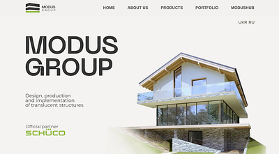 MODUS group animation architecture branding design desktop first page graphic design illustration landing page logo ui ui ux ux website