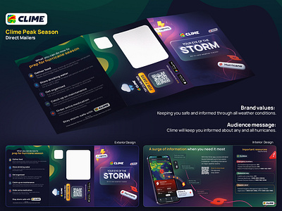 Clime Direct Mailers 3d app branding design graphic design illustration illustrator minimal typography vector