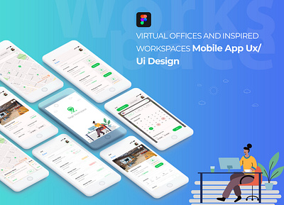 Work space App UI design branding design graphic design illustration logo ux vector web website