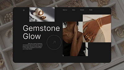 Home page of the jewelry store branding graphic design mainpage mobil photodhop store ui ux web webdesign