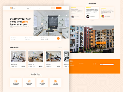 modern, minimal website design for a real estate business design graphic design landing page minimal design real estate ui ux vector webdesign website design