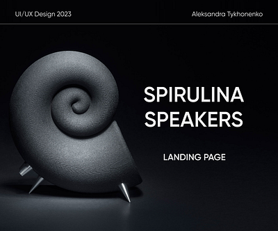 Landing Page for Spirulina speakers branding design figma graphic design illustration logo mobil ui ux vector web webdesign