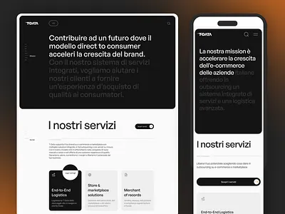 T-DATA new website navigation branding caffeina mobile navigation responsive ui ux