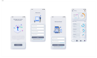 ToDo App Designed for your daily tasks app appdesign design neumorphic neumorphism productivity app task manager todo todo app ui design ui uidesign white design