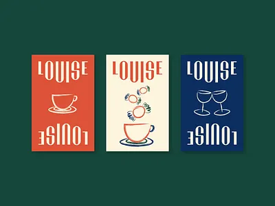 Louise bar branding cafe coffee design geometric happy icon logo louise minimal sketch smile sweets symbol typgraphy wine woman