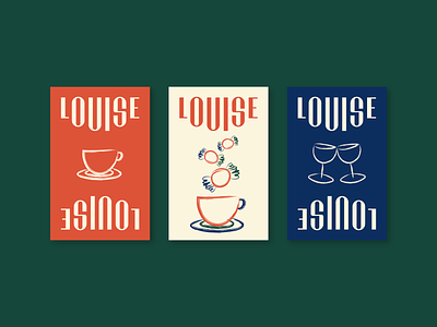 Louise bar branding cafe coffee design geometric happy icon logo louise minimal sketch smile sweets symbol typgraphy wine woman