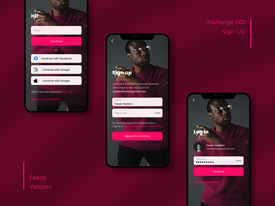 #001 sign up app branding design graphic design illustration logo typography ui ux vector