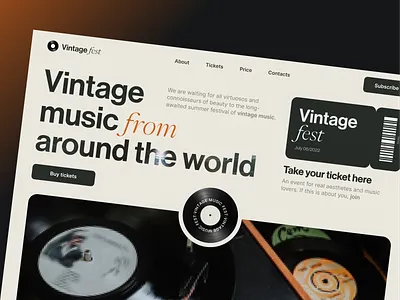 🎼 Music events platform | Hyperactive book website branding design digest e commerce events events platform festivals hero section hyperactive interfaces pass product design seat reservation tickets typography ui ux web design