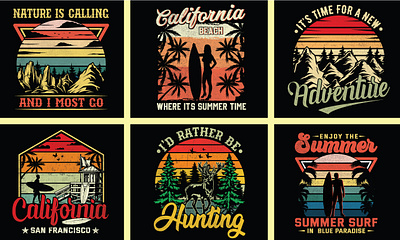 vintage t-shirt design adventure best t shirt california design designer graphic design hiking t shirt design hunting illustration summer design t shirt typography vintage vintage t shirt design